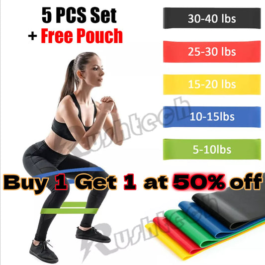 Resistance Bands Loop Set Strength Fitness Leg Exercise Yoga Workout Pull up US